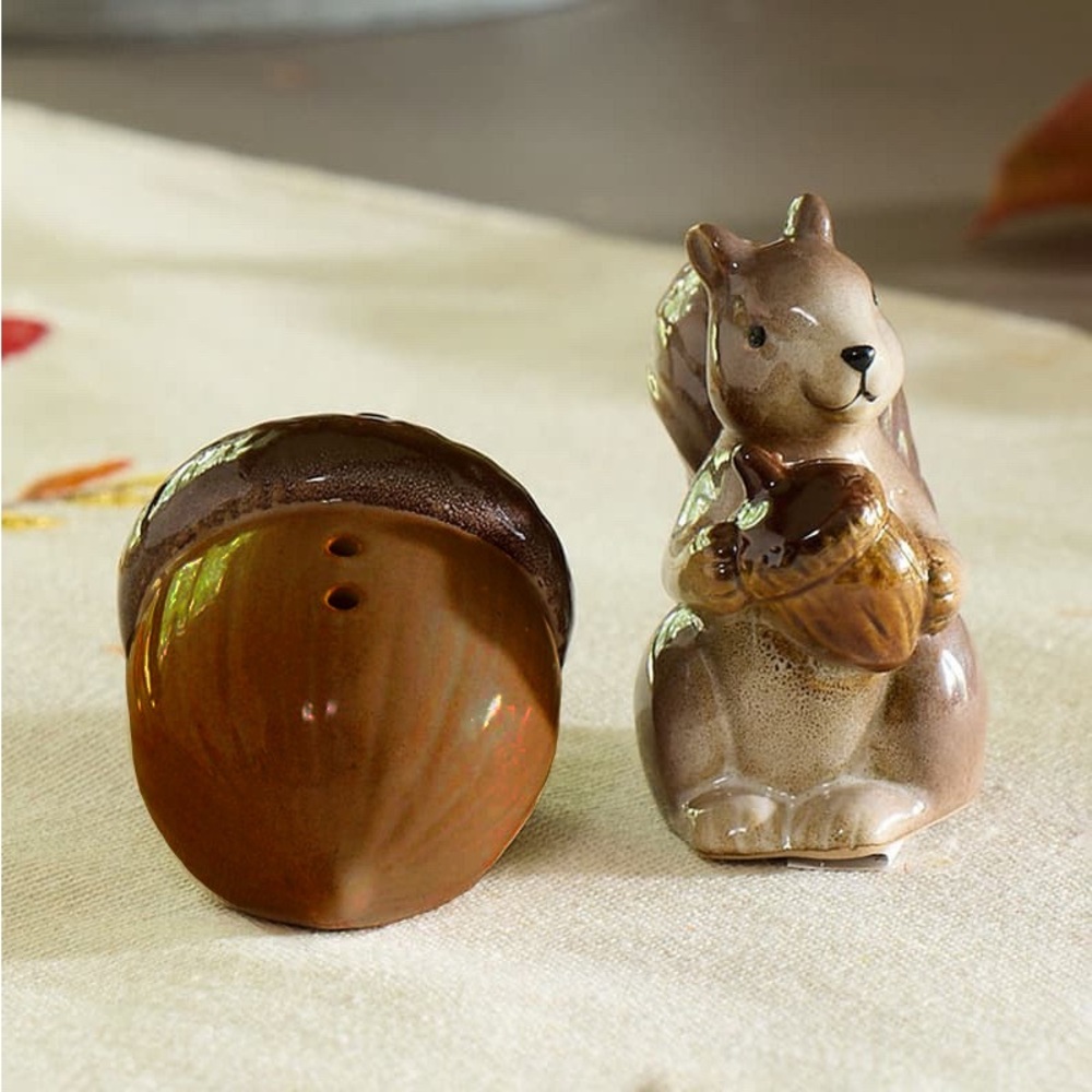 Squirrel and Nut Salt and Pepper Shakers
